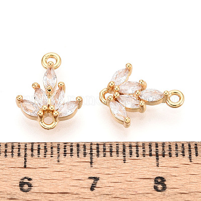 Латунные подвески из прозрачного кубического циркония KK-T078-03G-03-1