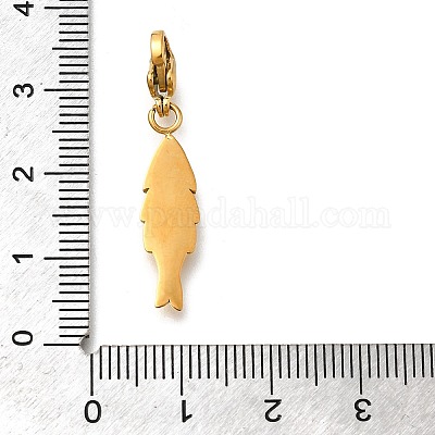 Рыба 304 нержавеющая сталь подвесные украшения STAS-R159-45G-1