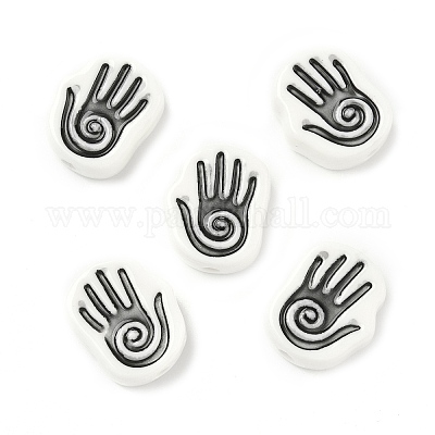 Фарфоровые бусины ручной работы PORC-D025-02F-1