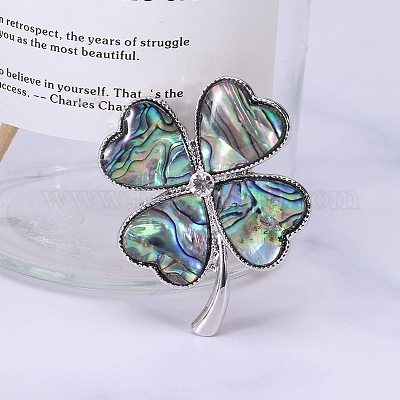 Брошь-ракушка ко Дню Святого Патрика PW-WG96978-01-1