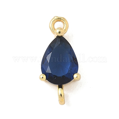 Шармы-соединители из латуни с паве из кубического циркония KK-Z120-31G-04-1