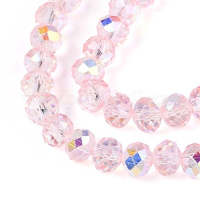 Прозрачные стеклянные бусины X-EGLA-N016-6mm-04-1