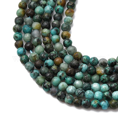 Бусы натуральная африканская бирюза (яшма) G-Z116-A20-2mm-1