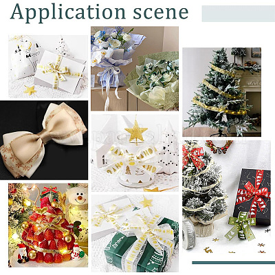 4 рулон лент из органзы с принтом 4 цветов SRIB-PH0001-30-1