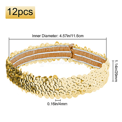12шт. повязки на голову из пряжи и резинки OHAR-GF0001-10D-1