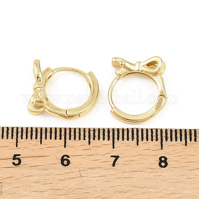 Латунные серьги обруча&nbsp;EJEW-D348-15G-1