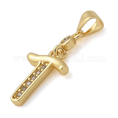 Латунные микро проложить кубического циркония подвески KK-M319-02G-T-1