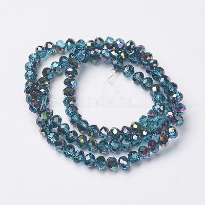 Гальванизируйте прозрачное стекло бисер нитей EGLA-A034-T6mm-Q12-1