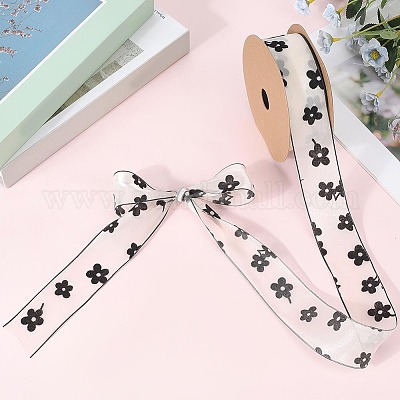 1 рулон полиэстеровых шифоновых лент с принтом OCOR-CY0002-35D-1