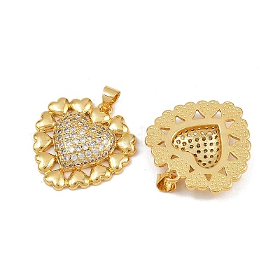 Латунные микро проложить кубического циркония подвески KK-C132-03G-G-1