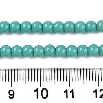 Непрозрачные сплошные цветные стеклянные бусины GLAA-T032-P4mm-12A-1