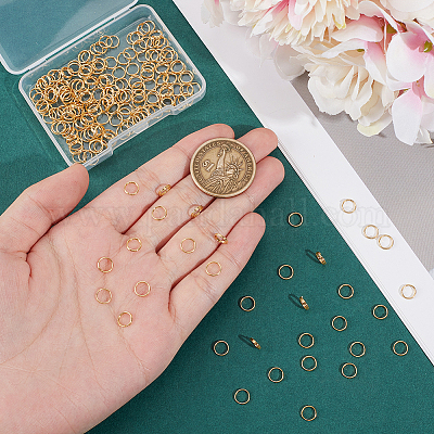 200 шт. латунные разрезные кольца FIND-UN0016-25B-1