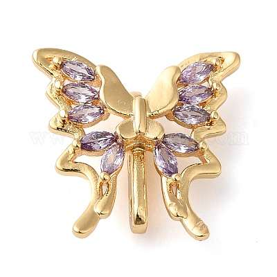 Многожильные звенья из латуни с микропаве и фианитом KK-G503-36G-02-1