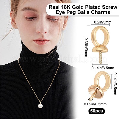 50 шт. латунные подвески-шармы с ушком-винтом KK-BBC0003-45-1