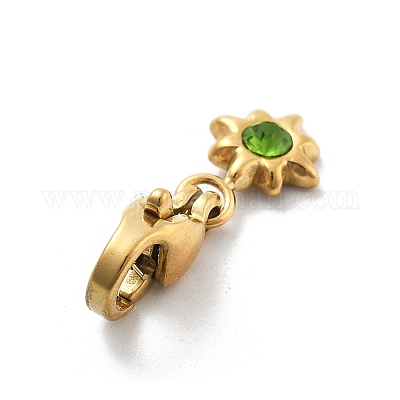 Подвеска из нержавеющей стали 304 со стразами STAS-L283-28G-1