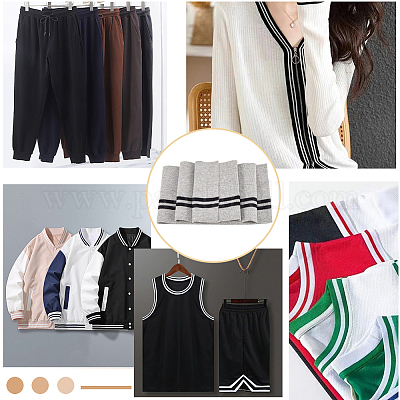 Эластичная ребристая ткань из полиэстера для манжет DIY-WH0028-96E-1