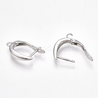 Латунные серьги-кольца с застежкой сзади KK-S350-072P-1