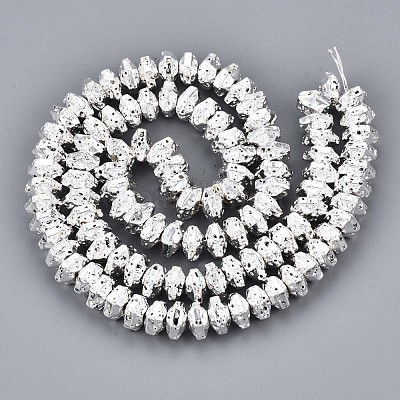 Гальванические бусины из натуральной лавы G-T114-66S-1