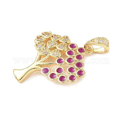 Латунные микропаве прозрачные подвески с фианитом KK-D357-21B-G-1