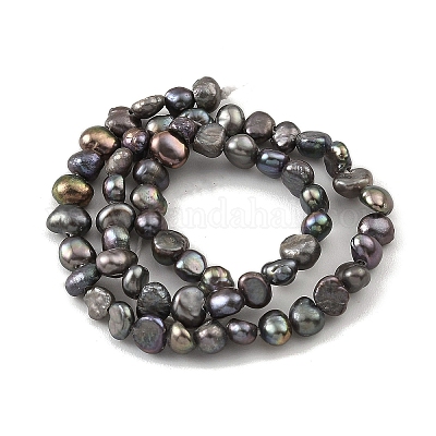 Окрашенные натуральные культивированные нити из пресноводного жемчуга PEAR-A006-01B-1