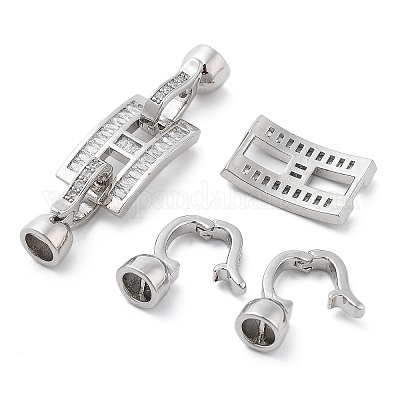 Латунь с застежками из прозрачного циркония KK-Z080-07P-1