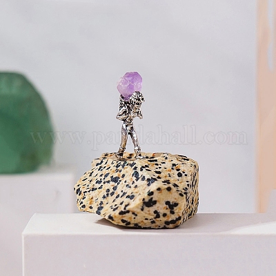 Самородки из натуральной далматинской яшмы и латуни&nbsp;PW-WG22110-14-1