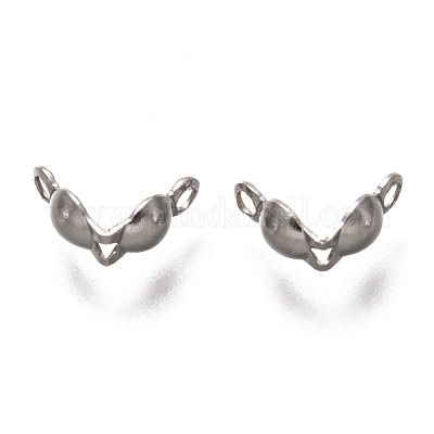 Наконечники бусин из нержавеющей стали марки 304 STAS-Z024-07P-1