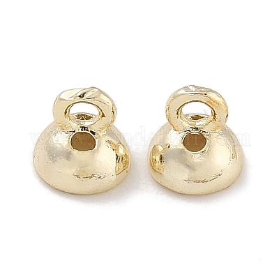 Кулон поручитель с колпачком из латунного бисера KK-P284-15G-02-1