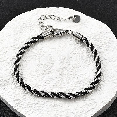 Браслеты из нейлонового шнура из нержавеющей стали 304 BJEW-Z124-01P-1