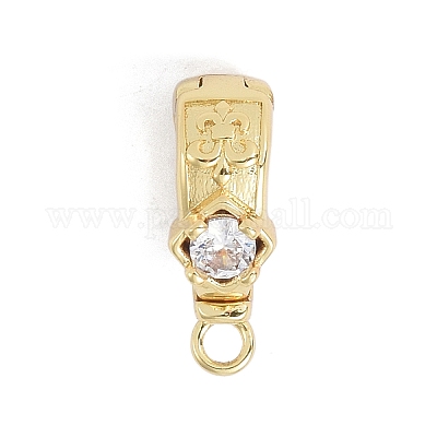 Поручни для пончиков из латуни с микропаве из кубического циркония ZIRC-NH0001-02G-1