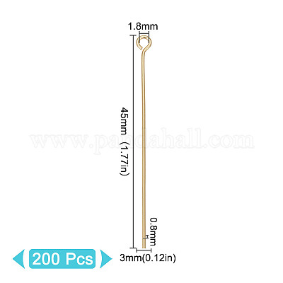 200 шт. латунные штифты для глаз KK-GO0001-61-1