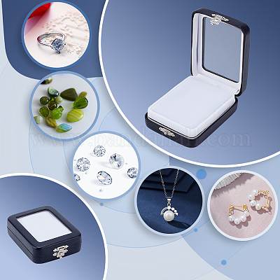 Подарочная коробка для хранения ювелирных изделий из искусственной кожи AJEW-WH0475-04B-1