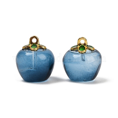 Подвески из прозрачного стекла в виде яблок X1-DGLA-E004-16I-1