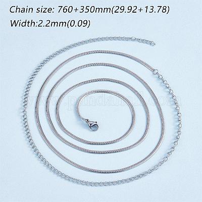 Простое длинное колье из нержавеющей стали JN1102A-1