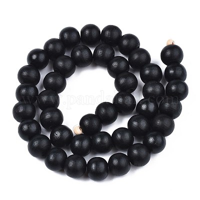 Расписные бусины из натурального дерева&nbsp;WOOD-S053-54A-1