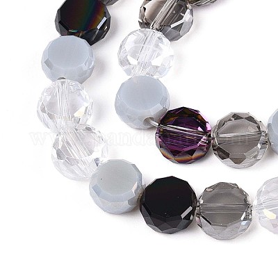 Стеклянные бусины с гальваническим покрытием  EGLA-N022-03A-A01-1