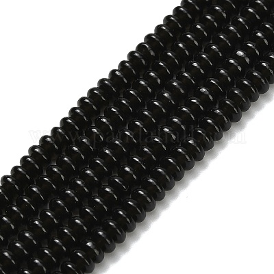 Натуральные ледяные обсидиановые бусинки G-L635-A11-4x2mm-02-1