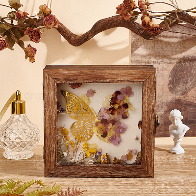 Деревянные презентационные коробки для ювелирных изделий с белым ковриком из пеноматериала eva внутри&nbsp;ODIS-WH0061-06B-1