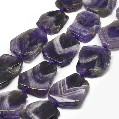 Natürlichen Amethyst Perlen Stränge&nbsp;G-E401-H07-1
