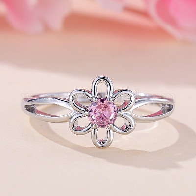 Кольца для пальцев с цветочным узором из латуни FS-WGCFB35-01-1