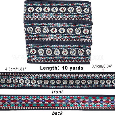 10 ярд полиэфирные ленты с вышивкой в этническом стиле OCOR-FH0001-12-1