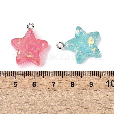 Прозрачные смоляные подвески RESI-Q020-04A-1