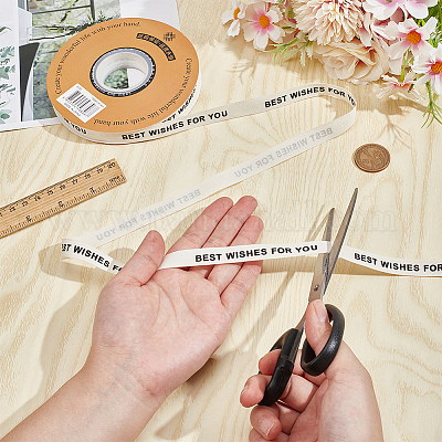 30 ярд хлопковой ленты с наилучшими пожеланиями и надписью OCOR-WH0086-87D-1