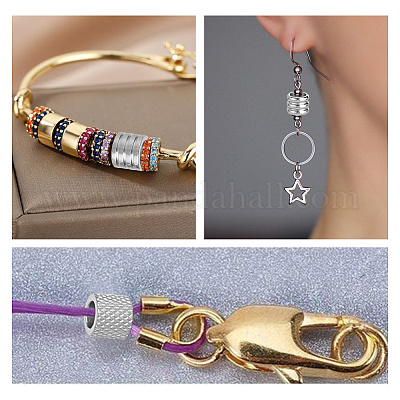 60 шт. 6 бусины из нержавеющей стали 304 STAS-AR0001-83-1