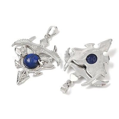 Природные ляпис-лазури треугольник подвески G-G293-01P-24-1