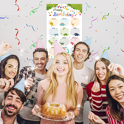 2шт многоразовые плакаты с надписью «С Днем Рождения» AJEW-WH0671-004-1