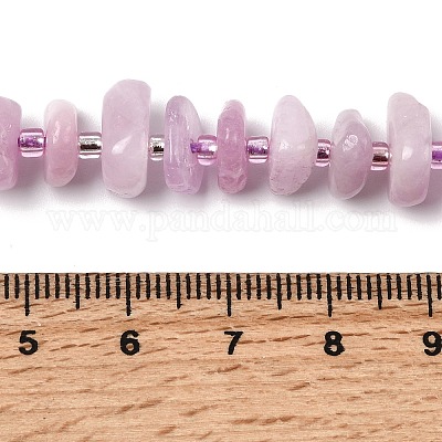 Природные кунцит бисер нитей&nbsp;G-L649-C04-01-1