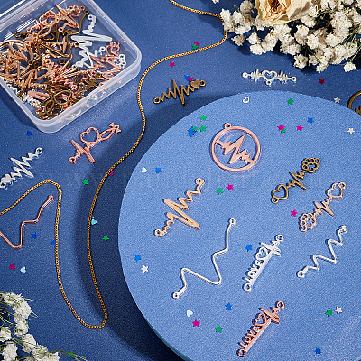 44 шт. 4-цветный сплав с открытыми задними рамками FIND-PH0003-03-1