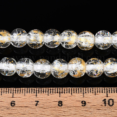 Хрустящие прозрачные стеклянные бусины нити GLAA-N030-8mm-01J-1