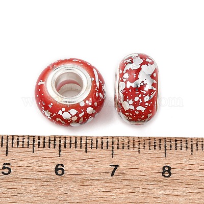 Европейские бусины-рондель из непрозрачной смолы RESI-Z046-03J-1